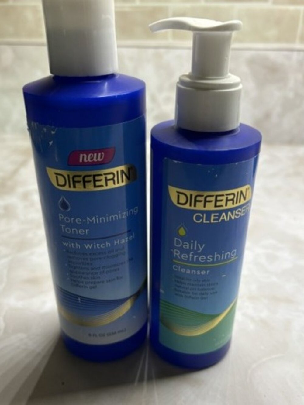 The Differin Daily Refreshing Cleanser and Differin Pore-Minimizing Toner